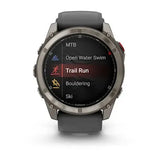 Garmin fenix 8 Pro - 51mm AMOLED Sapphire Titanium with Graphite/black silicone band