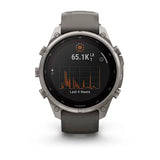 Garmin fenix 9 Pro Solar InReach  - 47mm - Titanium with Pebble Gray Silicone Ban