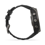 Garmin fenix 9 - 51mm - Carbon Gray DLC Titanium with Black Silicone Band