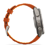 Garmin fenix 9 Pro - 47mm - Titanium with Autumn Orange/Spark Orange Silicone Band