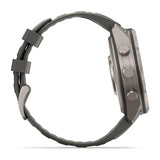 Garmin fenix 9 Pro Solar InReach  - 47mm - Titanium with Pebble Gray Silicone Ban