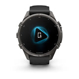 Garmin fenix 9 Pro - 43mm - Titanium with Pebble Gray Silicone Band