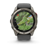 Garmin fenix 8 Pro - 51mm AMOLED Sapphire Titanium with Graphite/black silicone band