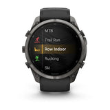 Garmin fenix 9 Pro InReach  -  51mm - Carbon Gray DLC Titanium with Black/Pebble Gray Silicone Band
