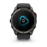 Garmin fenix 8 Pro - 51mm AMOLED Sapphire Carbon grey DLC titanium with black/pebble grey silicone band