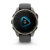 Garmin fenix 8 Pro - 47mm AMOLED Sapphire Titanium with Graphite/black silicone band