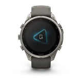 Garmin fenix 9 Pro Solar - 47mm - Titanium with Pebble Gray Silicone Band