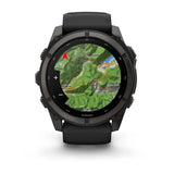 Garmin fenix 9 - 51mm - Carbon Gray DLC Titanium with Black Silicone Band
