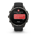 Garmin fenix 9 Pro InReach  - 47mm - Carbon Gray DLC Titanium with Black/Pebble Gray Silicone Band