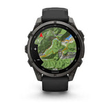 Garmin fenix 9 - 47mm - Carbon Gray DLC Titanium with Black Silicone Band