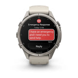 Garmin fenix 9 Pro InReach  - 43mm - Titanium with Fog Gray/Dark Sandstone Silicone Band