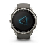 Garmin fenix 9 Pro Solar - 51mm - Titanium with Pebble Gray Silicone Band