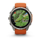 Garmin fenix 9 Pro - 51mm - Titanium with Autumn Orange/Spark Orange Silicone Band
