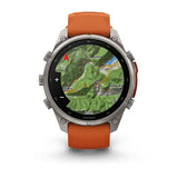 Garmin fenix 9 Pro - 47mm - Titanium with Autumn Orange/Spark Orange Silicone Band