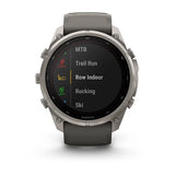 Garmin fenix 9 Pro Solar InReach -  51mm - Titanium with Pebble Gray Silicone Band