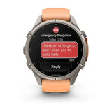 Garmin fenix 9 Pro InReach - 43mm - Titanium with Shell Pink/Autumn Orange Silicone Band