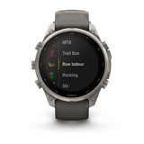 Garmin fenix 9 Pro Solar InReach  - 47mm - Titanium with Pebble Gray Silicone Ban