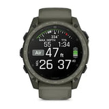 Garmin Tactix 8 - 51 mm AMOLED, Cerakote Coating - Olive Drab - Inc.Applied Ballistics Ultralight Solver - Olive Drab