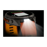 Garmin fenix 9 Pro - 51mm - Titanium with Autumn Orange/Spark Orange Silicone Band