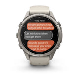 Garmin fenix 9 Pro InReach  - 43mm - Titanium with Fog Gray/Dark Sandstone Silicone Band