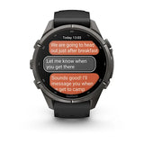 Garmin fenix 9 Pro InReach  - 43mm - Carbon Gray DLC Titanium with Black/Pebble Gray Silicone Band