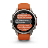 Garmin fenix 9 Pro InReach  - 47mm - Titanium with Autumn Orange/Spark Orange Silicone Band