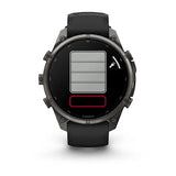 Garmin fenix 9 Pro - 47mm - Carbon Gray DLC Titanium with Black/Pebble Gray Silicone Band