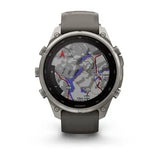 Garmin fenix 9 Pro Solar - 47mm - Titanium with Pebble Gray Silicone Band