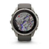 Garmin fenix 9 Pro Solar - 51mm - Titanium with Pebble Gray Silicone Band