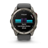 Garmin fenix 8 Pro - 51mm AMOLED Sapphire Titanium with Graphite/black silicone band