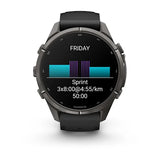 Garmin fenix 9 Pro - 43mm - Titanium with Pebble Gray Silicone Band