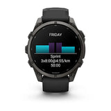Garmin fenix 9 - 47mm - Carbon Gray DLC Titanium with Black Silicone Band