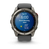 Garmin fenix 8 Pro - 51mm AMOLED Sapphire Titanium with Graphite/black silicone band