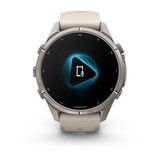 Garmin fenix 9 Pro InReach  - 43mm - Titanium with Fog Gray/Dark Sandstone Silicone Band
