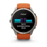 Garmin fenix 9 Pro - 51mm - Titanium with Autumn Orange/Spark Orange Silicone Band