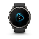 Garmin fenix 9 Pro InReach  -  51mm - Carbon Gray DLC Titanium with Black/Pebble Gray Silicone Band