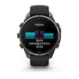 Garmin fenix 9 Pro InReach  - 47mm - Carbon Gray DLC Titanium with Black/Pebble Gray Silicone Band