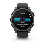 Garmin fenix 8 Pro - 47mm AMOLED Sapphire Titanium with Graphite/black silicone band