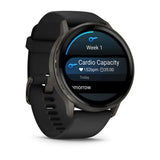 Garmin Venu 4 - 45mm - Slate with Black Silicone Band