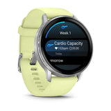 Garmin Venu 4 - 45mm - Silver with Citron Silicone band