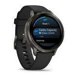 Garmin Venu 4 - 41mm - Slate with Black Silicone Band