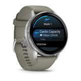 Garmin Venu 4 - 45mm - Silver with Silver Gray Silicone Band