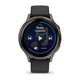 Garmin Venu 4 - 41mm - Slate with Black Silicone Band