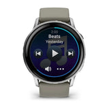Garmin Venu 4 - 45mm - Silver with Silver Gray Silicone Band