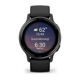 Garmin Vivoactive 5 - Slate Aluminum Bezel with Black Case and Silicone Band