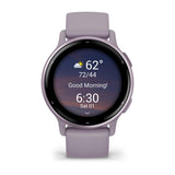 Garmin Vivoactive 5 - Metallic Orchid Aluminum Bezel with Orchid Case and Silicone Band