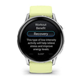 Garmin Venu 4 - 45mm - Silver with Citron Silicone band