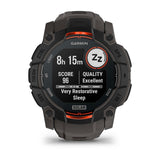 Garmin Instinct 3 - 50 mm Solar - Black w/ Charcoal Silicone Band