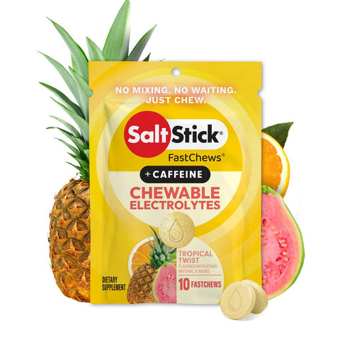Salt Stick FastChews - Tropical Twist w/Caffeine - Packet (10 Chews)