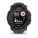 Garmin Instinct 3 - 50 mm Solar - Black w/ Charcoal Silicone Band